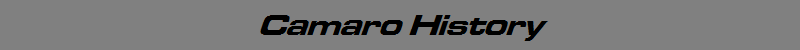 Camaro History